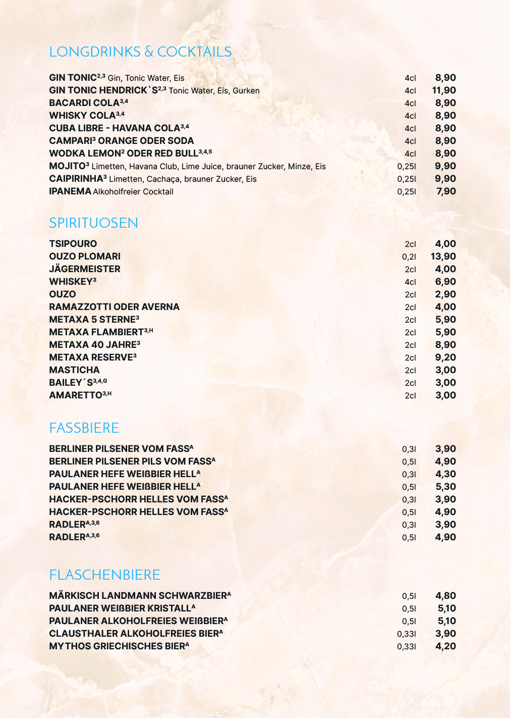 Griechische Taverna Waldesruh Speisekarte 7